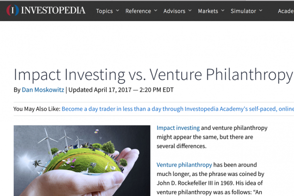 Impact investing_vs_venture_philanthropy